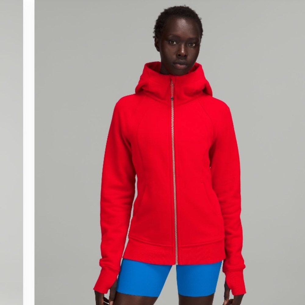 🍋Lululemon Scuba Full zip in Dark Red